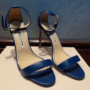 Manolo Blahnik "Chaos" Ankle Strap Sandals Size 40